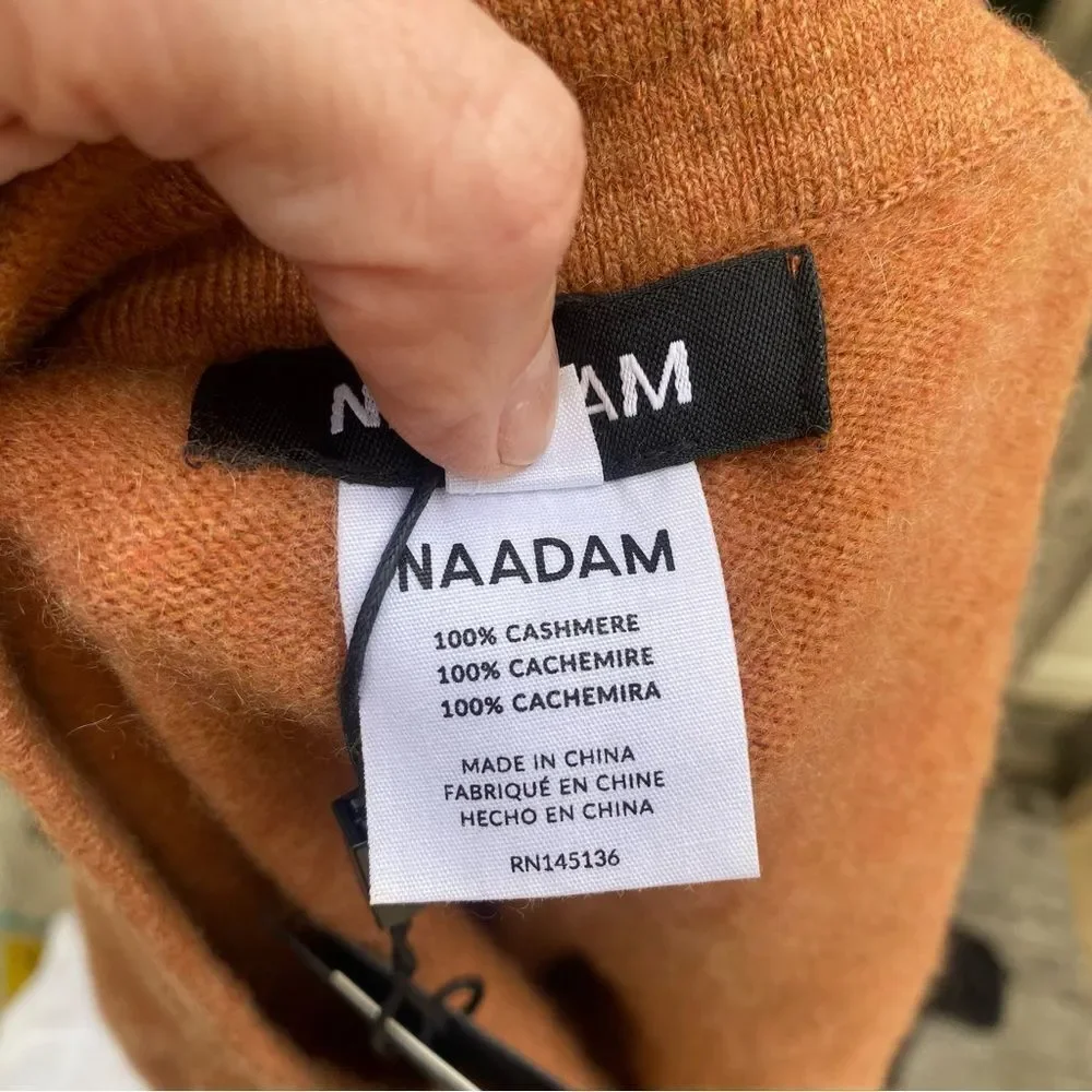 Naadam Cashmere Shorts in Rust Brown Pull-on Knit Short size XL